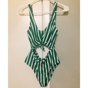 Striped swimsuit